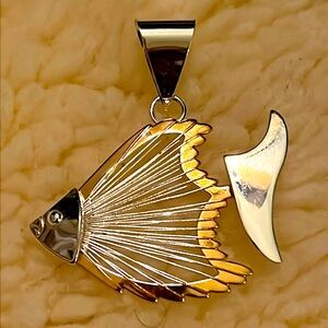 Best Coil Silver & Gold Colored Charm Pendant Brooch Pin